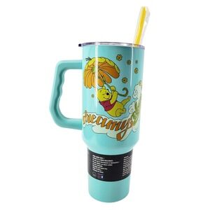 Disney Winnie the Pooh 40oz Stainless Steel Tumbler with Handle Teal Dreamy Days